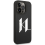 Чехол CG Mobile Karl Lagerfeld Liquid silicone Big KL logo Hard для iPhone 14 Pro, цвет Черный