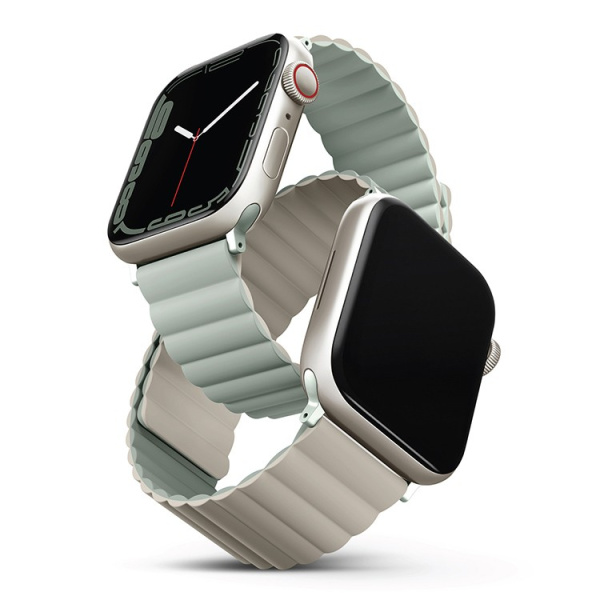 Ремешок Uniq Revix reversible Magnetic для Apple Watch 45/44/42mm, Sage/Beige (45MM-REVSAGBEG)