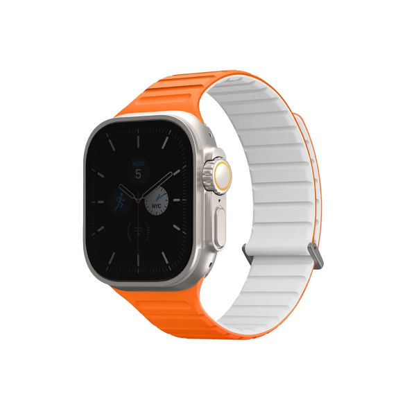 Ремешок Uniq Revix EVO reversible Magnetic Amber для Apple Watch 49/45/44/42 mm, Orange/White