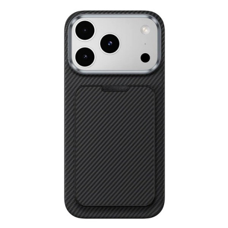 Магнитный картхолдер подставка Benks ArmorGo Built with Kevlar® 600D MagSafe, цвет черный (Black)