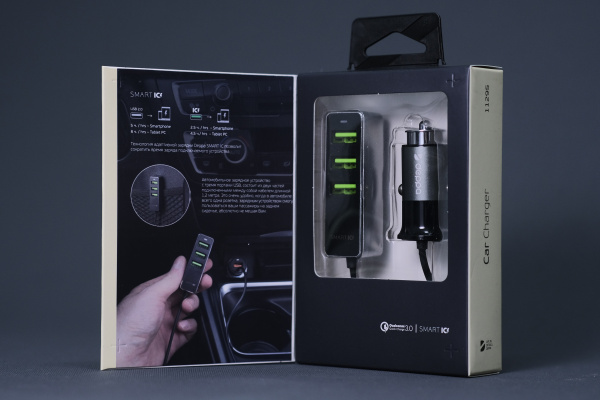 Автомобильное зарядное устройство Deppa Car Charger [3 USB + USB] 35W, Черный (11295)