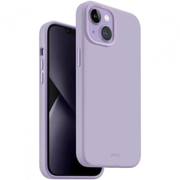 Чехол Uniq LINO для iPhone 14, цвет Лавандовый (Lavender) (IP6.1(2022)-LINOLAV)