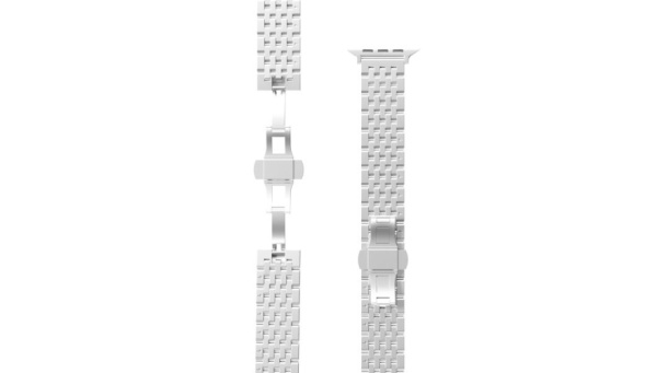 Ремешок из нержавеющей стали VLP Stark Band для Apple Watch 42/44/45 мм, серебристый