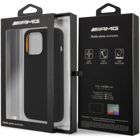 Чехол CG Mobile AMG Liquid silicone with big logo Hard для iPhone 13 Pro Max, цвет Черный (AMHCP13XSGLBYE)