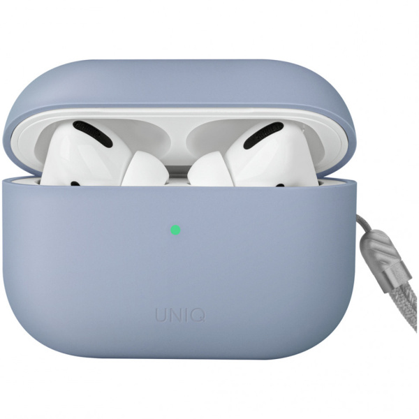 Чехол Uniq Lino Liquid silicone для AirPods Pro 2, цвет Голубой (AIRPODSPRO2-LINOABLU)