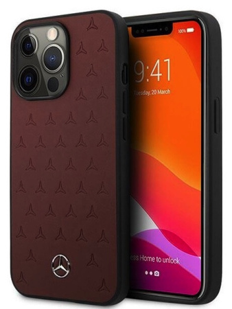 Чехол CG Mobile Mercedes Genuine leather Stars Hard для iPhone 13 Pro, цвет Красный (MEHCP13LPSQRE)