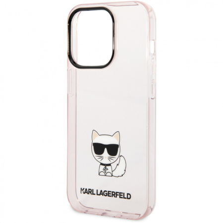 Чехол CG Mobile Karl Lagerfeld PC/TPU Choupette body Hard для iPhone 14 Pro, цвет Розовый (KLHCP14LCTTRI)