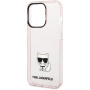 Чехол CG Mobile Karl Lagerfeld PC/TPU Choupette body Hard для iPhone 14 Pro, цвет Розовый (KLHCP14LCTTRI)