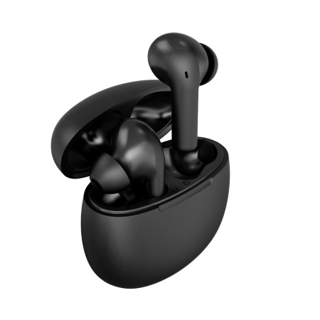 Беспроводные наушники Deppa Air Stone, BT 5.3, зарядный чехол 300 мАч, черный (44196)