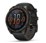 Смарт часы Garmin Fenix 8, 47 мм, AMOLED, Sapphire Carbon Gray DLC Titanium with Black/Pebble Gray Silicone Band
