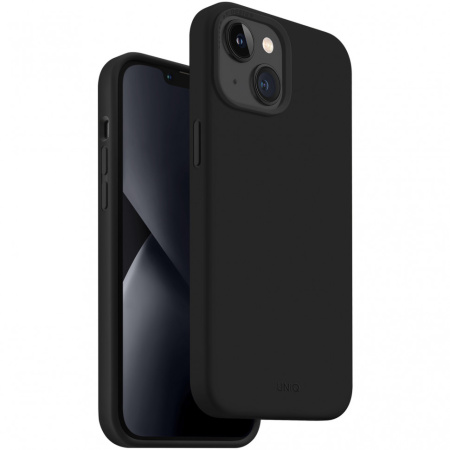 Чехол Uniq LINO для iPhone 14 Plus, цвет Черный (Black)