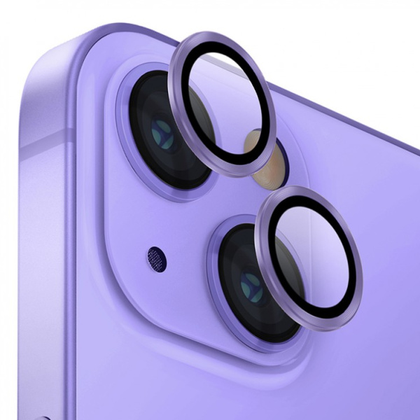 Защитное стекло для камеры Uniq OPTIX Camera Lens protector Aluminium для iPhone 14 | 14 Plus, лавандовый (IP6.1-6.7M-LENSLAV)