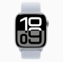 Apple Watch Series 10, 42 мм корпус из алюминия цвета «Silver», ремешок Sport Loop цвета «Blue Cloud»