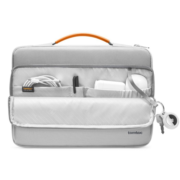 Сумка Tomtoc Laptop Defender-A14 Laptop Briefcase 13.5", Gray/Orange