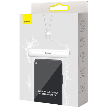 Водонепроницаемый чехол Baseus Cylinder Slide-cover Waterproof Bag Pro, цвет Белый (FMYT000002)
