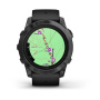 Смарт часы Garmin Epix Pro (Gen 2) Standard Edition 51 mm Slate Grey, титановый угольно-серый, DLC, черный силиконовый ремешок