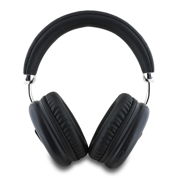 Беспроводные наушники Guess Headphones PU Saffiano Triangle Metal Logo Black