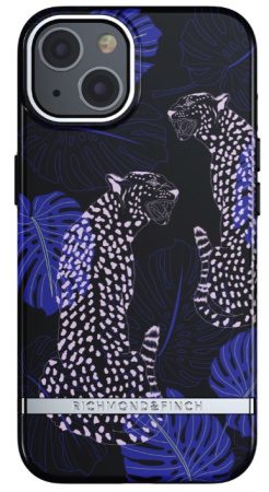 Чехол Richmond & Finch для iPhone 13, цвет "Синий гепард" (Blue Cheetah) (R47009)