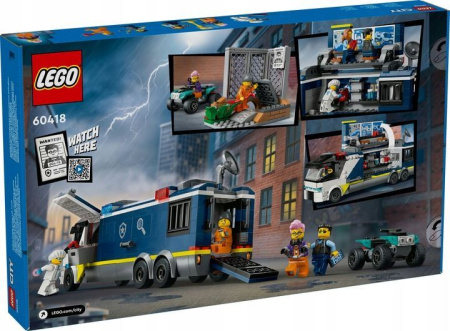 Конструктор LEGO City - Полицейский грузовик с криминальной лабораторией (60418)