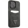 Чехол CG Mobile Guess PU 4G Double cardslot w Metal triangle logo Hard для iPhone 13 Pro Max, цвет Черный (GUHCP13XP4TPK)
