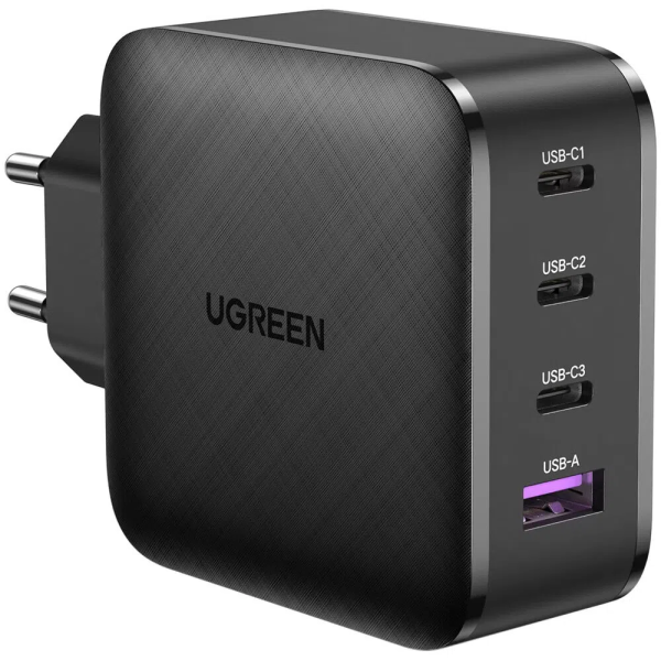 Сетевое зарядное устройство Ugreen GaN Tech Fast Charger [USB + 3xType-C] 65W (CD224), Black