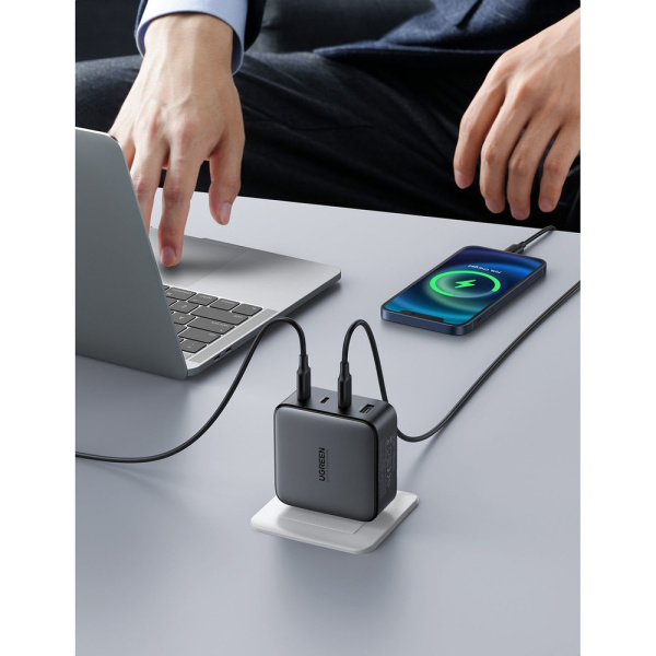 Сетевое зарядное устройство Ugreen GaN Tech Fast Charger [USB + 3xType-C] 100W (CD226), Black