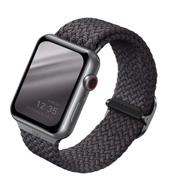 Ремешок плетеный Uniq Aspen Strap Braided для Apple Watch 41/40/38mm, Gray (40MM-ASPGRY)