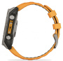 Смарт часы Garmin Fenix 8, 47 мм, AMOLED, Sapphire Titanium with spark orange/graphite silicone band
