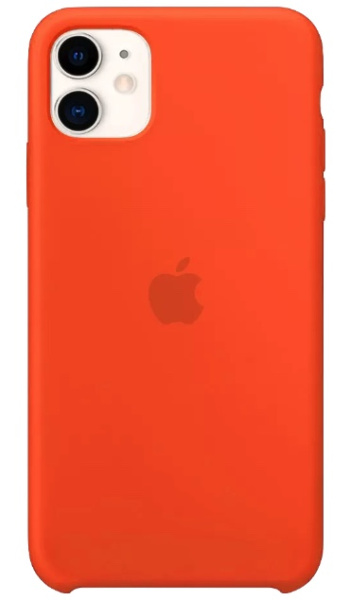 Чехол Silicone Case Simple для iPhone 11, цвет Оранжевый