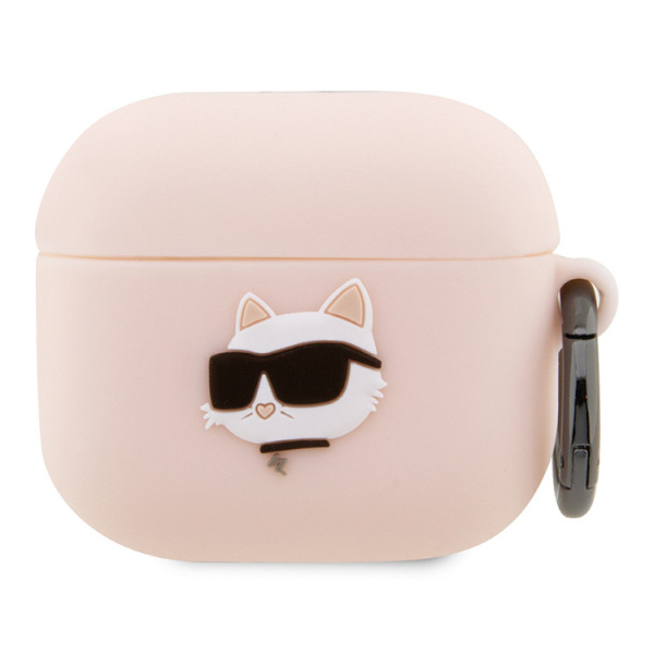 Чехол Karl Lagerfeld Silicone case with ring NFT 3D Choupette для Airpods 3 (2021),цвет розовый (KLA3RUNCHP)