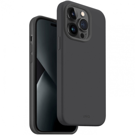 Чехол Uniq LINO MagSafe для iPhone 14 Pro, цвет Серый (Grey) (IP6.1P(2022)-LINOHMGRY)