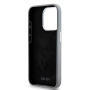 Чехол DKNY Liquid Silicone Metal logo and Camera frame Hard Grey (MagSafe) для iPhone 15 Pro, серый