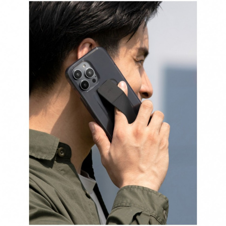 Чехол Uniq Heldro Mount + Band для iPhone 14 Pro, цвет Черный (Smoke)