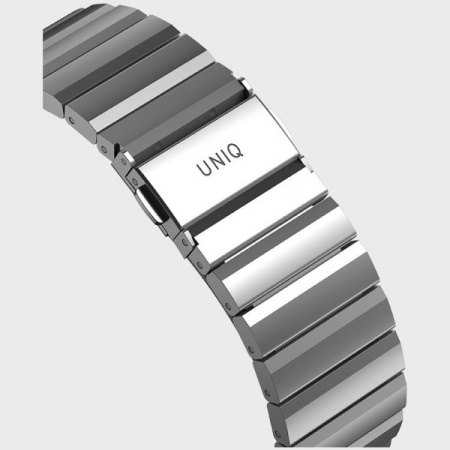 Ремень стальной Uniq Strova Strap Link Steel для Apple Watch 42/44/45/49 мм, цвет Серебристый (44MM-STRVSIL)
