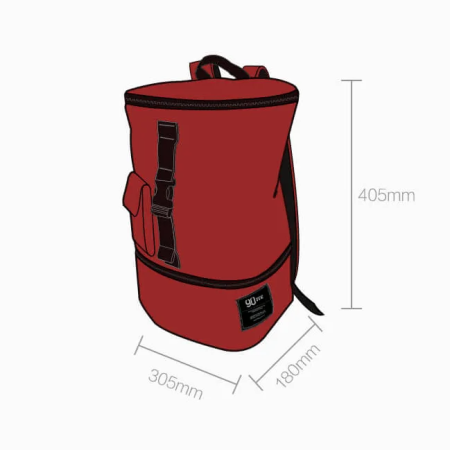 Xiaomi 90 Points Chic Leisure Backpack Female Red