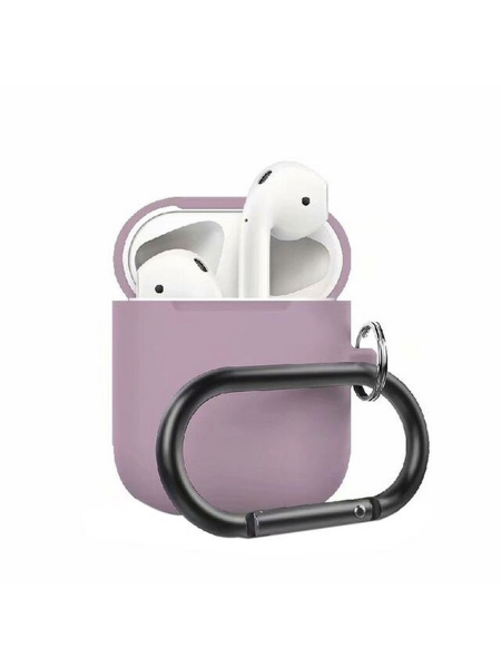 Чехол для AirPods 2 с карабином (Pink Sand)