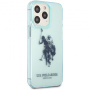 Чехол CG Mobile U.S. Polo Assn. TPU FLUO Logo Bigl horse Hard для iPhone 13 Pro, цвет Голубой (USHCP13LUHRFL)