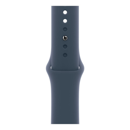 Apple Watch SE (2023), 40 мм корпус из алюминия цвета «Silver», спортивный ремешок «Storm Blue»