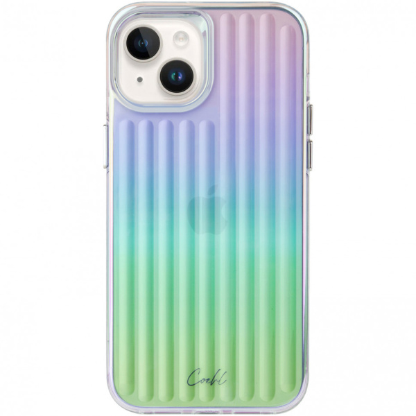 Чехол Uniq COEHL Linear для iPhone 14, цвет Радужный (Iridescent)