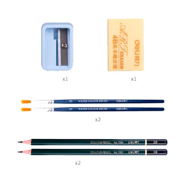 Набор для рисования Xiaomi DELI Painting Set Wooden Box