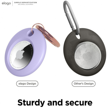 Чехол с карабином Elago AirTag Basic Case для AirTag, цвет Лавандовый (EATSC-BA-LV)