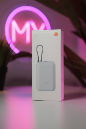 Портативный аккумулятор Xiaomi Mi Power Bank With Cable USB-C 10000mAh Pocket Version P15ZM Blue