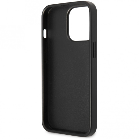 Чехол CG Mobile Guess PU 4G Double cardslot w Metal triangle logo Hard для iPhone 13 Pro Max, цвет Черный (GUHCP13XP4TPK)