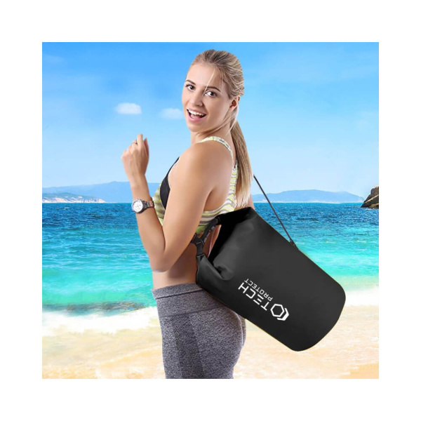 Защитная водонепроницаемая сумка Tech-Protect 20L Universal Waterproof Bag, Black