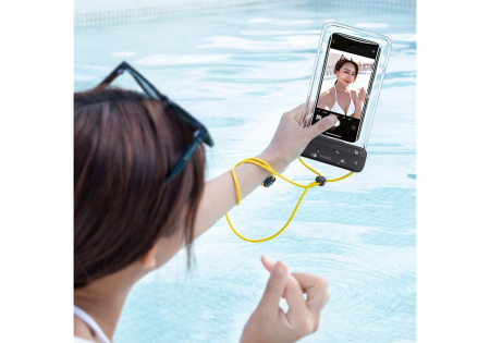 Водонепроницаемый чехол Baseus Let''s go Slip Cover Waterproof Bag, цвет Серый/Желтый (ACFSD-DGY)