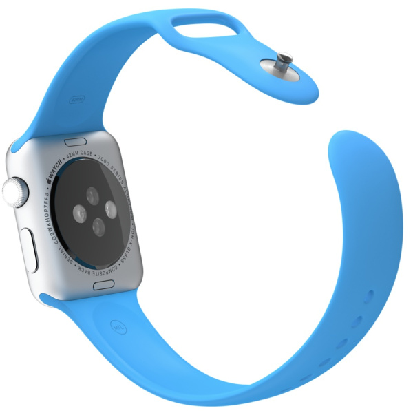 Силиконовый Ремешок  для Apple Watch 38/40 (Светло-Синий)