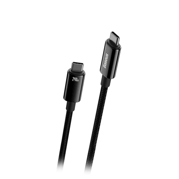 Кабель Baseus Fast Charging Cable [Type-C - Type-C] 240W 200см, Черный (CAWJ040101)