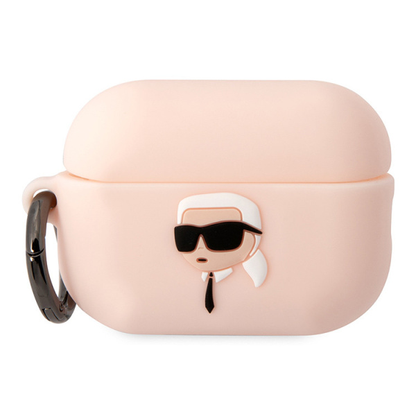 Чехол Karl Lagerfeld Silicone case with ring NFT 3D Karl для Airpods Pro 2 (2022), цвет розовый (KLAP2RUNIKP)