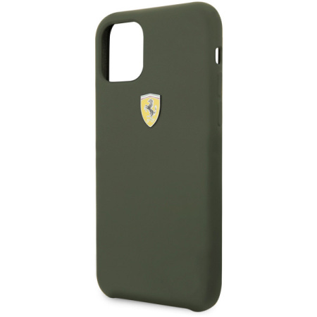 Чехол CG Mobile Ferrari On-Track Silicone case Hard для iPhone 11, цвет "Полночный зеленый" (FESSIHCN61MG)