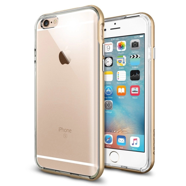 Чехол Spigen Neo Hybrid EX для iPhone 6/6S Gold, цвет Прозрачный золотой (SGP11624)